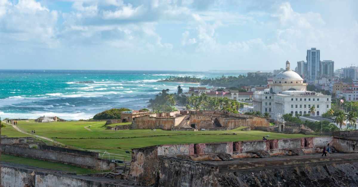 Explore the beautiful coastline and historic El Morro fortress in Old San Juan, Puerto Rico, with city and ocean views.