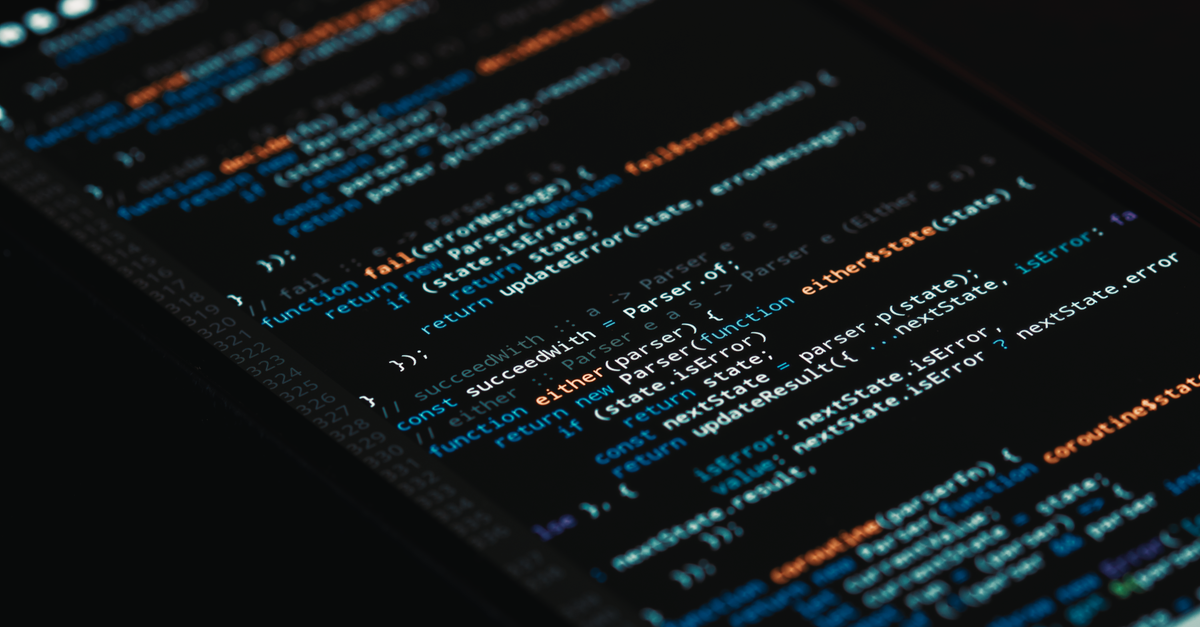 A detailed view of computer programming code on a screen, showcasing software development.
