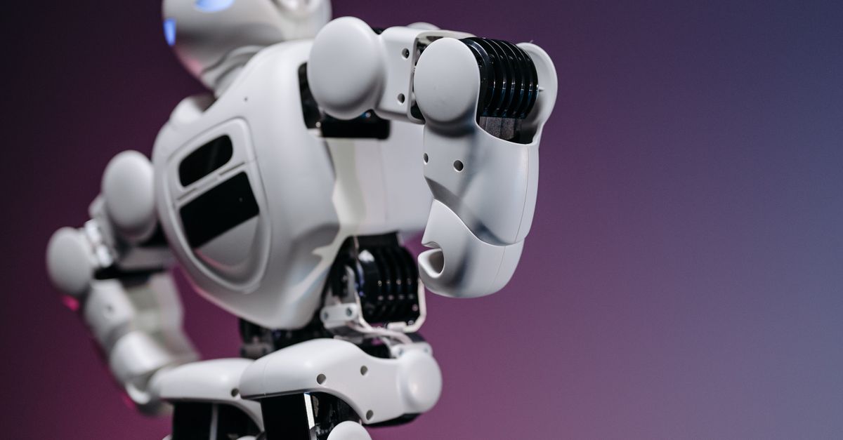 Close-up of a futuristic white robot showcasing innovation and design.