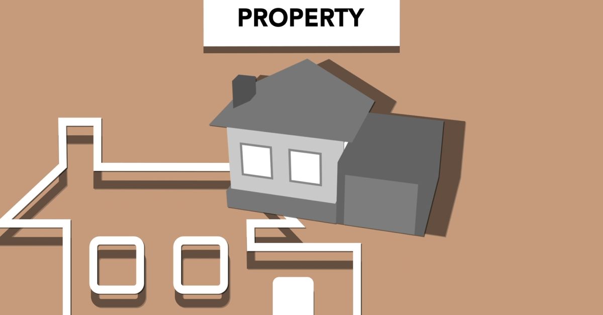 Illustration of house for private property representing concept of investing in purchase of real estate