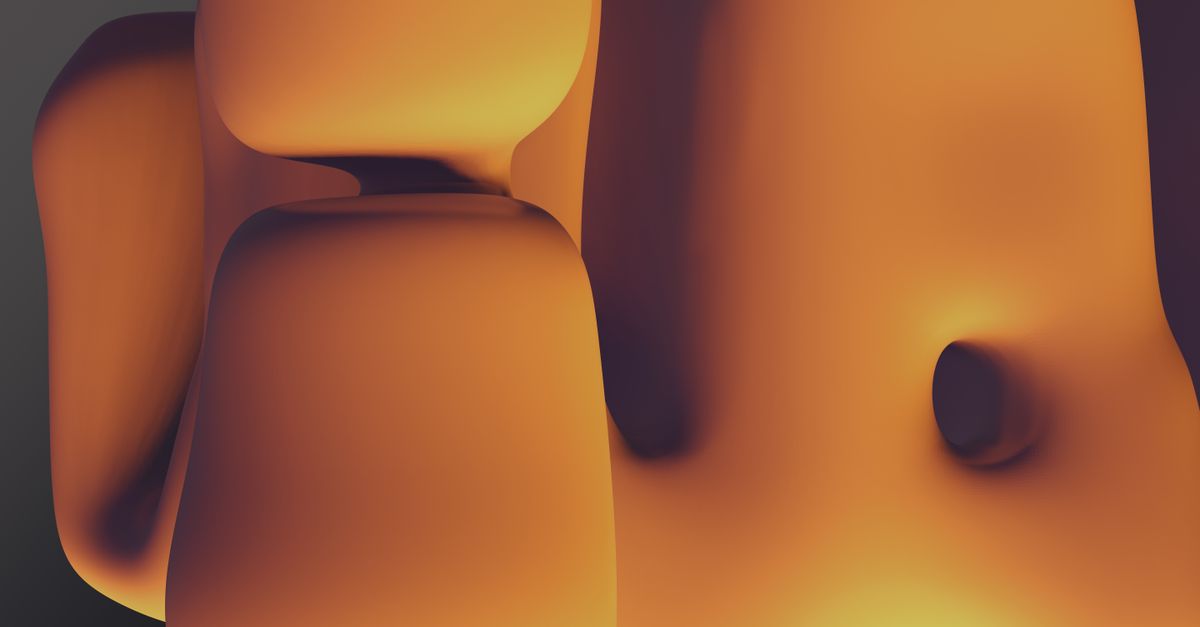 Abstract composition of smooth yellow shapes with soft lighting.