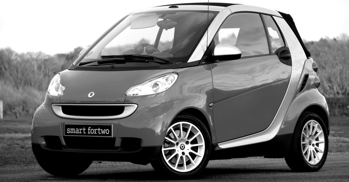 Stylish Smart Fortwo car parked outdoors, showcasing modern design and compact style.